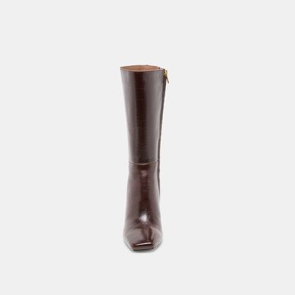 Riggs Chocolate Leather Boots Dolce Vita