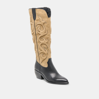 Mirla Black Multi Leather Boots Dolce Vita