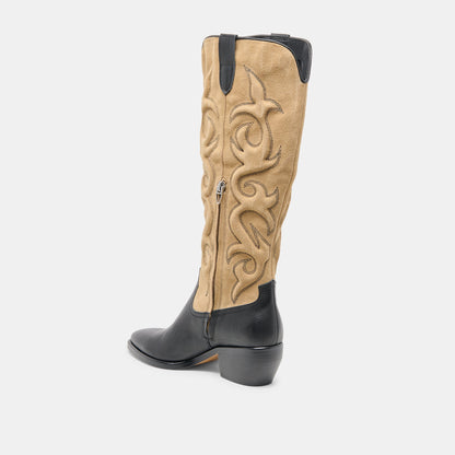 Mirla Black Multi Leather Boots Dolce Vita