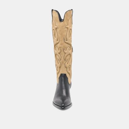 Mirla Black Multi Leather Boots Dolce Vita
