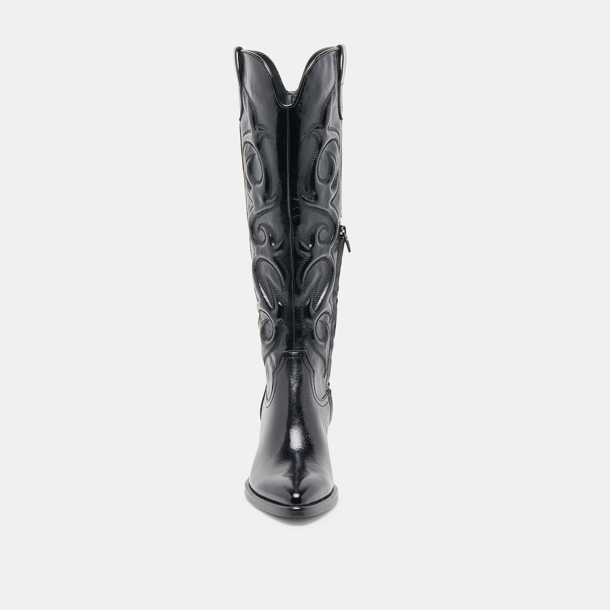 Mirla Black Leather Extra Wide Calf Boots Dolce Vita