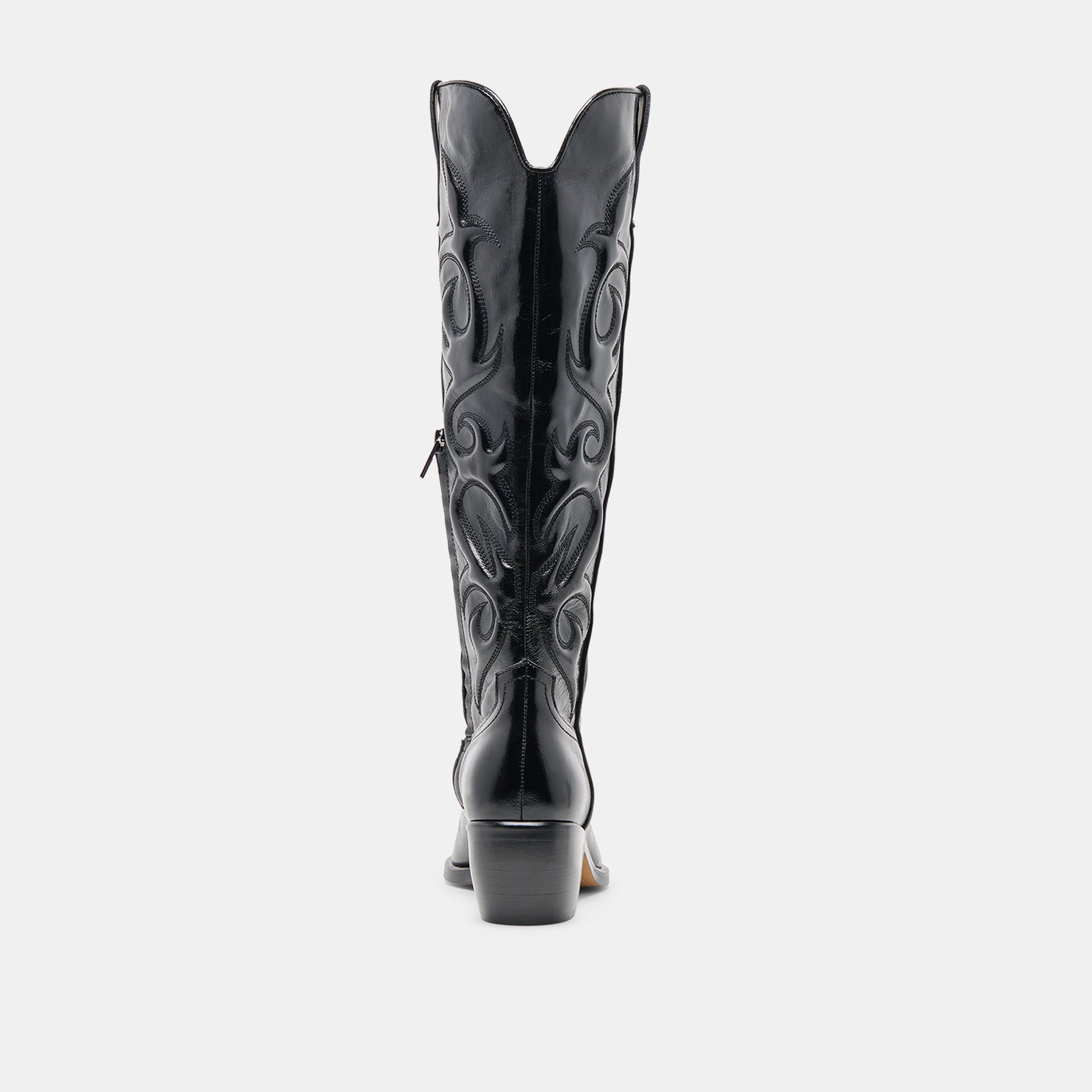 Mirla Black Leather Extra Wide Calf Boots Dolce Vita
