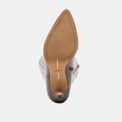 Aldy Mulberry Leather Wide Calf Boots Dolce Vita