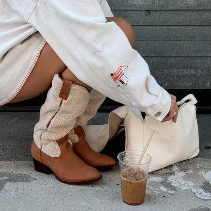 Mykel Plush Caramel Nubuck Boots Dolce Vita
