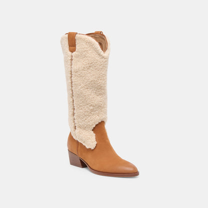 Mykel Plush Caramel Nubuck Boots Dolce Vita