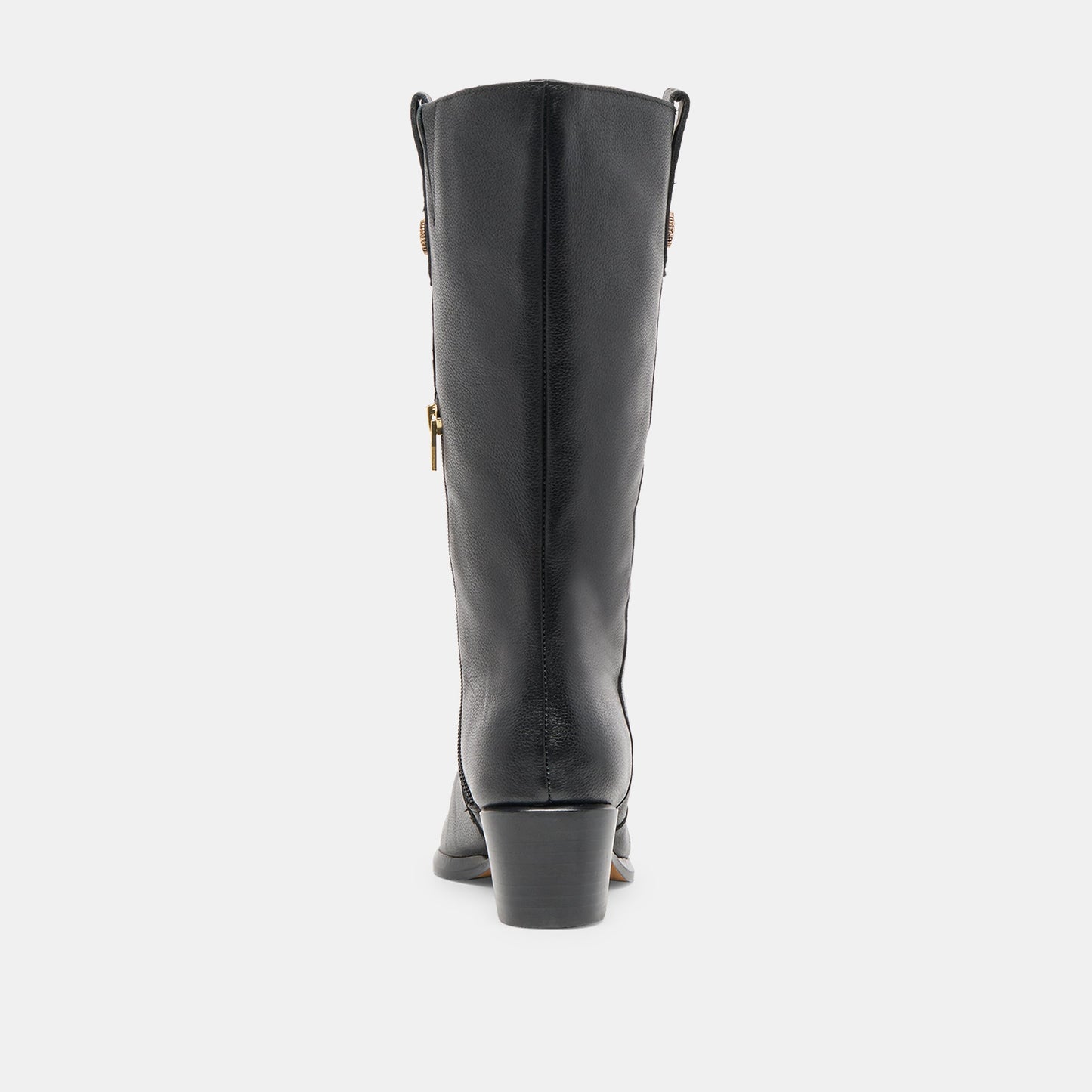 Vern Black Leather Wide Calf Boots Dolce Vita