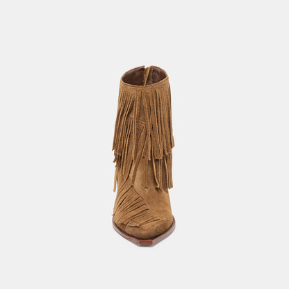 Torey Chestnut Suede Booties Dolce Vita