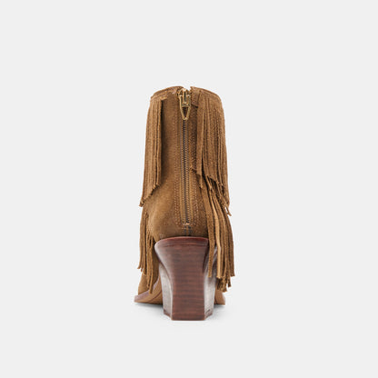 Torey Chestnut Suede Booties Dolce Vita