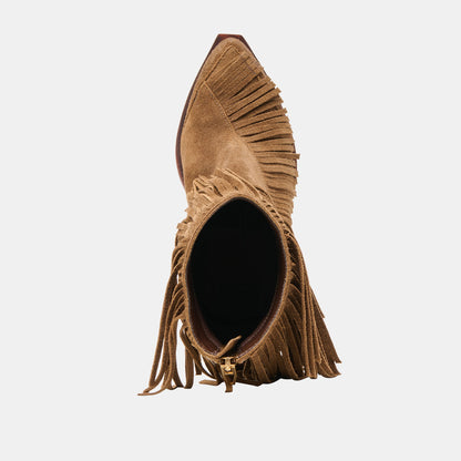 Torey Chestnut Suede Booties Dolce Vita