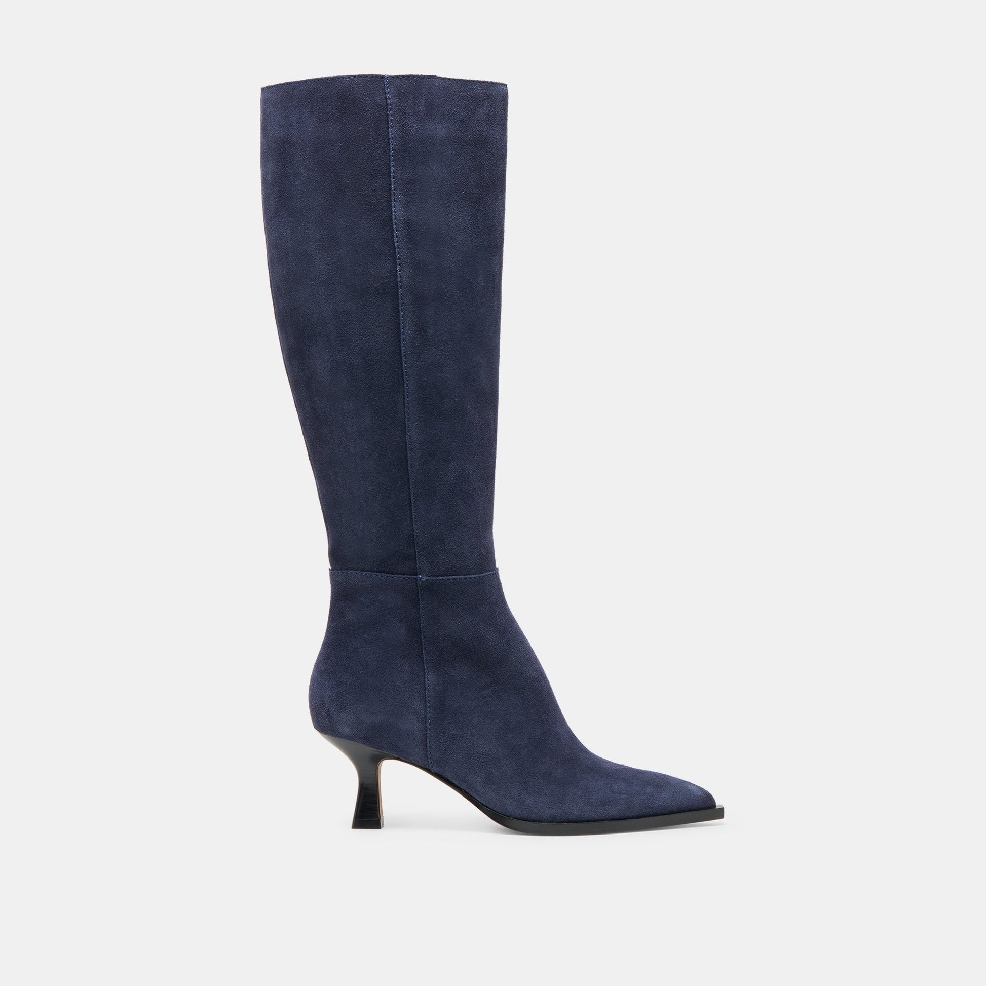 Auggie Navy Suede Wide Calf Boots Dolce Vita