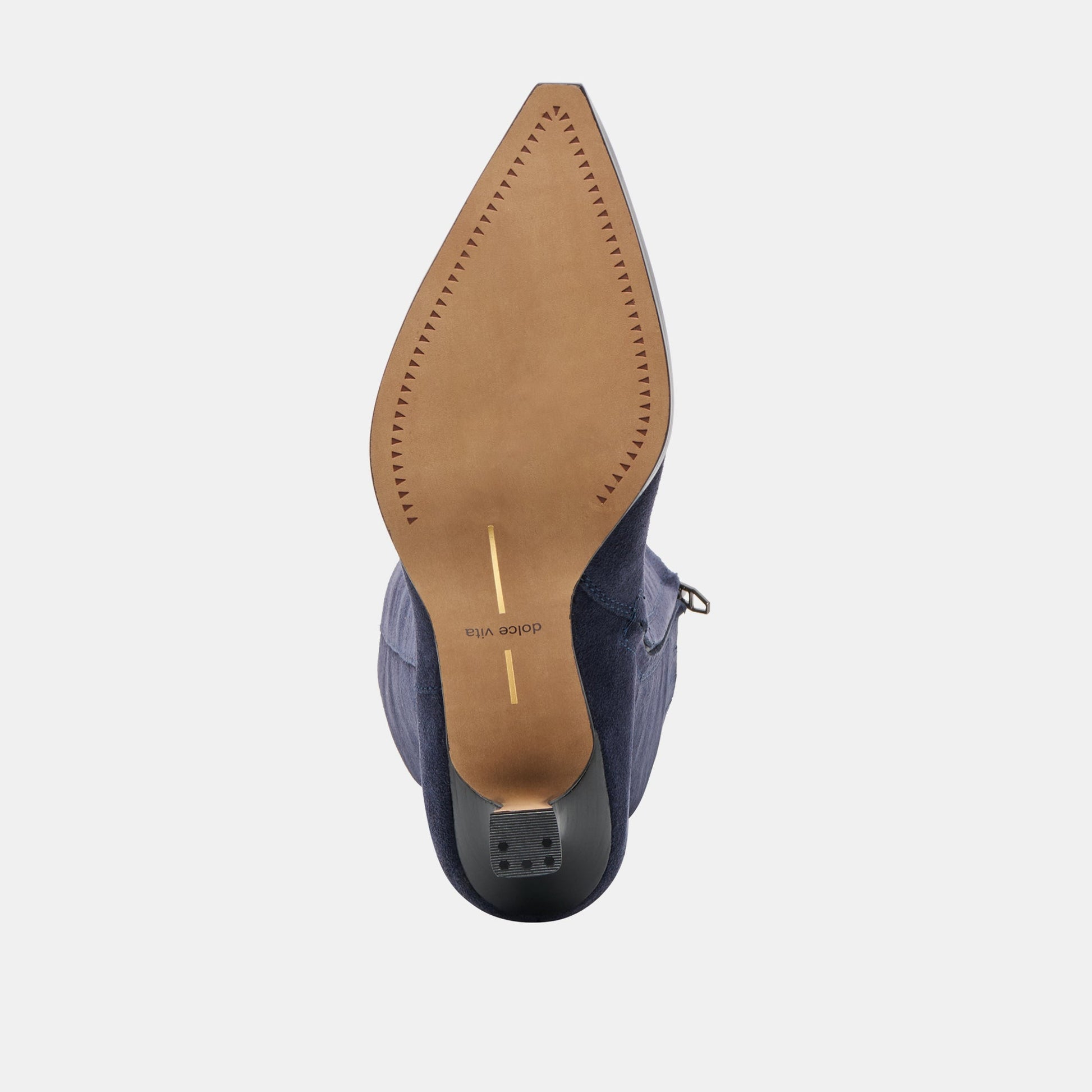 Auggie Navy Suede Wide Calf Boots Dolce Vita