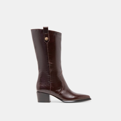 Vern Chocolate Leather Boots Dolce Vita