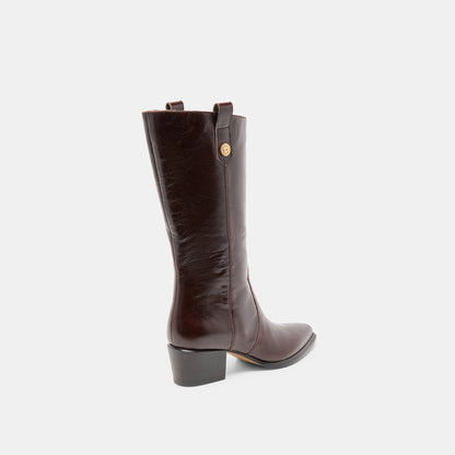 Vern Chocolate Leather Boots Dolce Vita