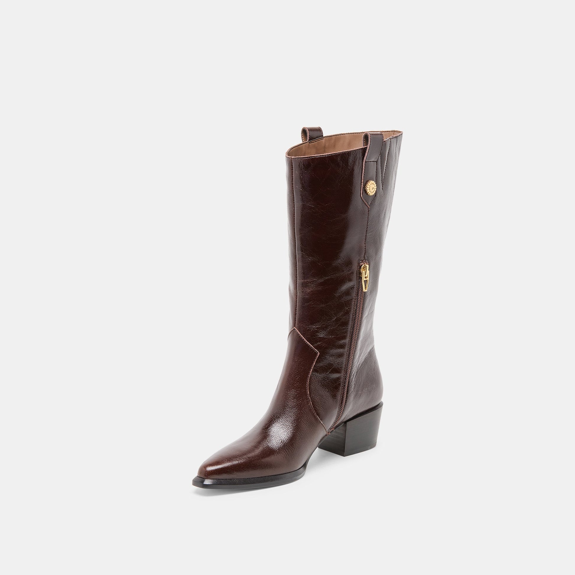 Vern Chocolate Leather Boots Dolce Vita