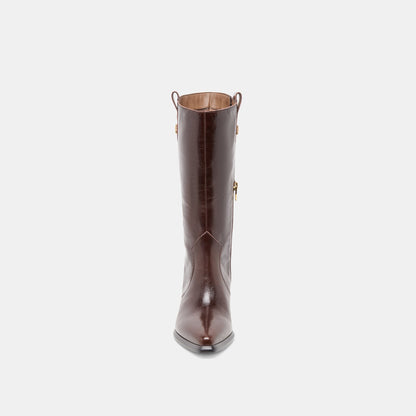 Vern Chocolate Leather Boots Dolce Vita