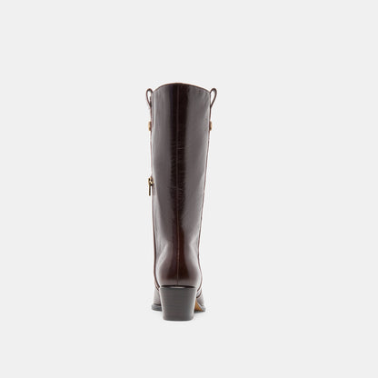 Vern Chocolate Leather Boots Dolce Vita