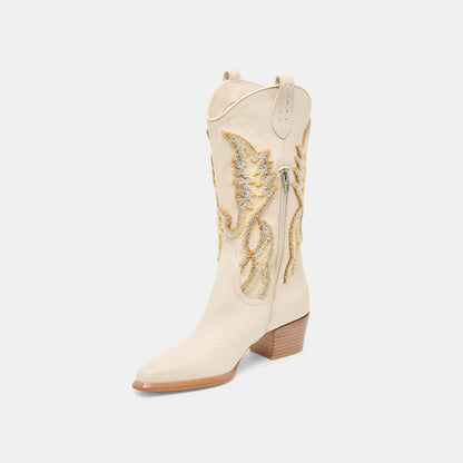 Vila Ivory Leather Boots Dolce Vita