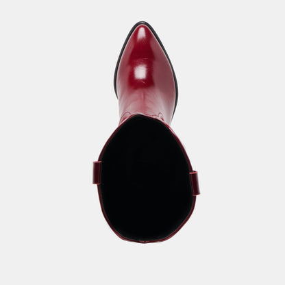 Mirla Oxblood Leather Extra Wide Calf Boots Dolce Vita
