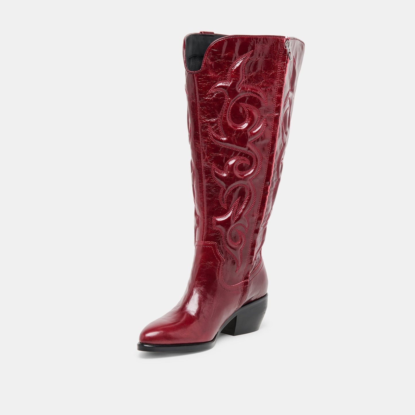 Mirla Oxblood Leather Extra Wide Calf Boots Dolce Vita