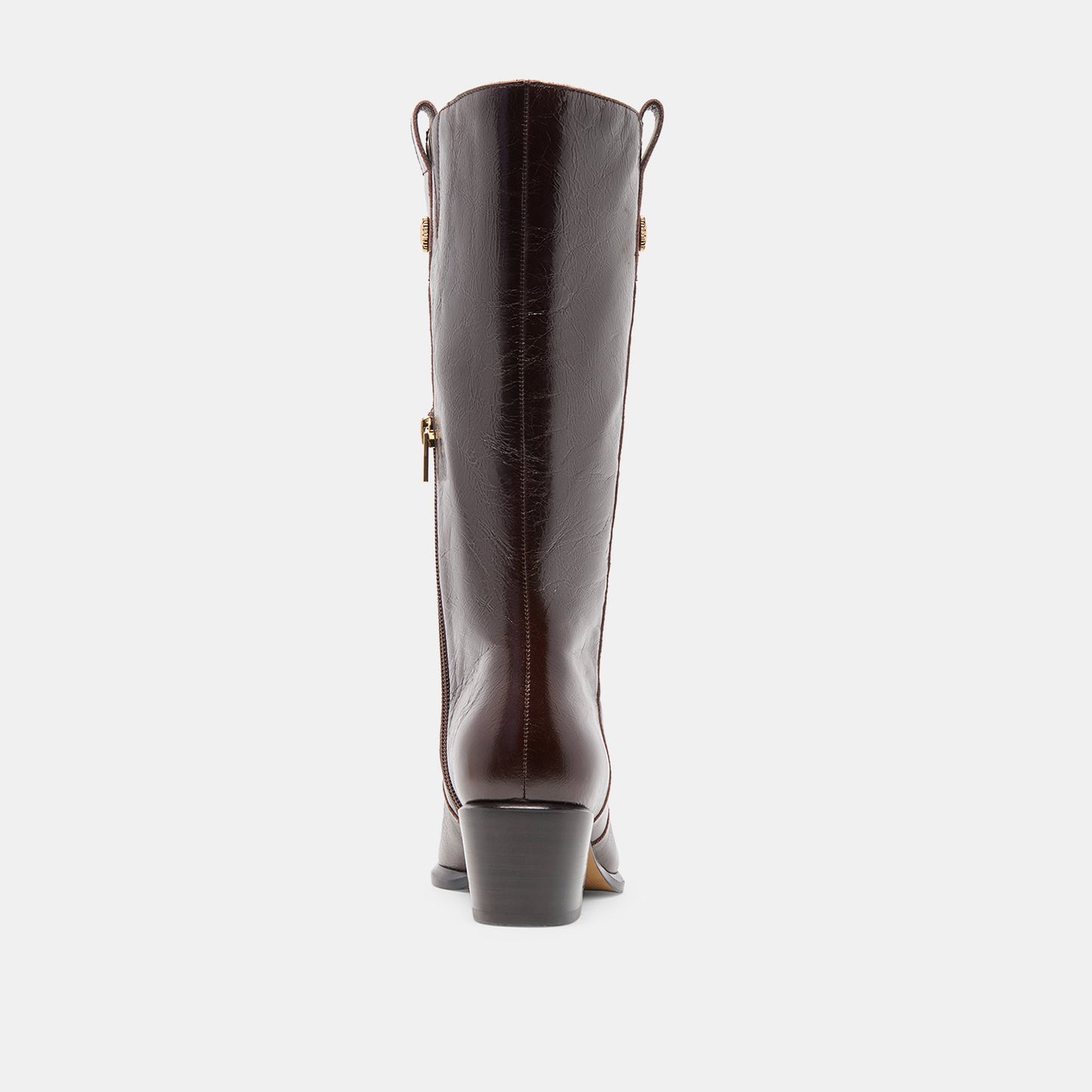 Vern Chocolate Leather Wide Calf Boots Dolce Vita