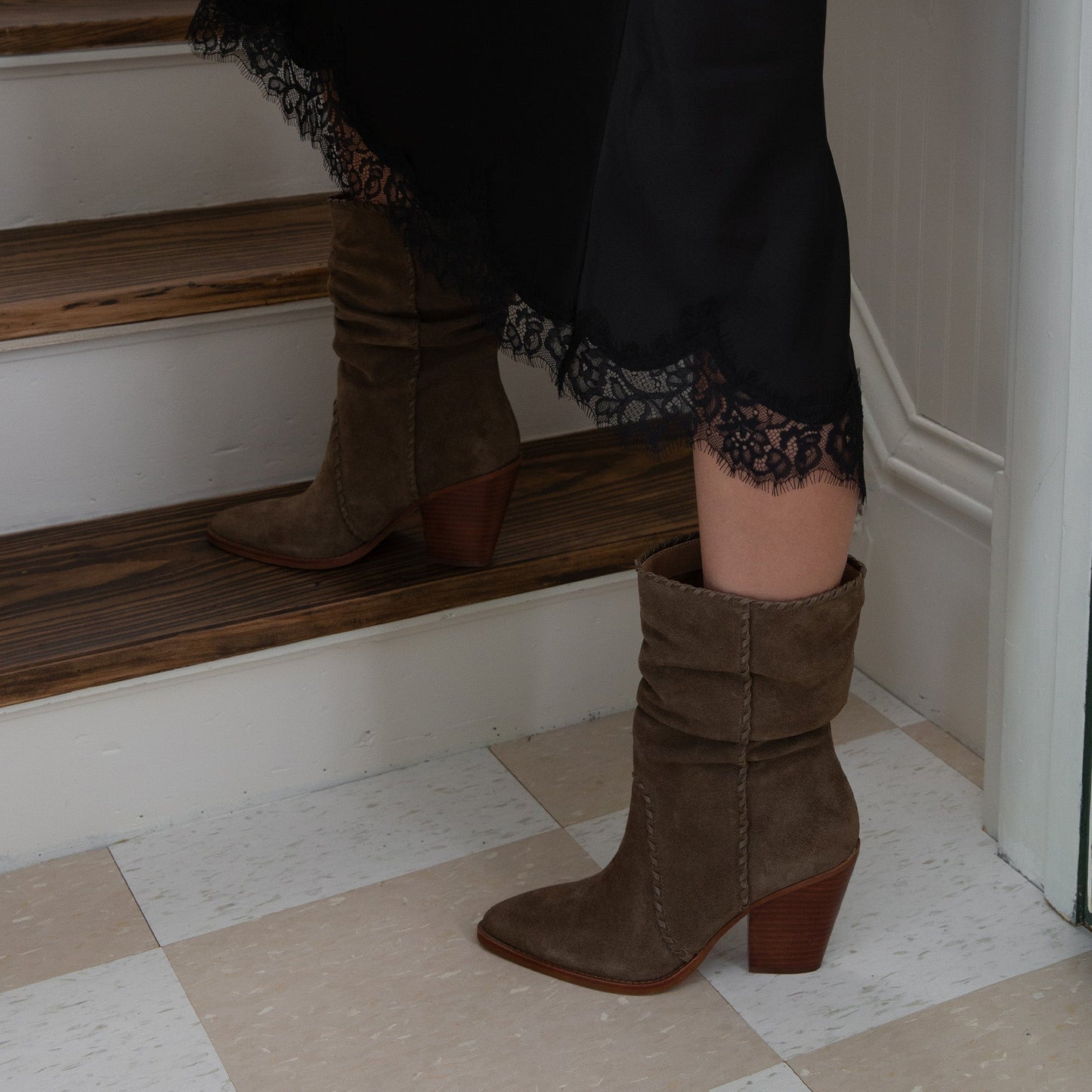 Julith Olive Suede Boots Dolce Vita