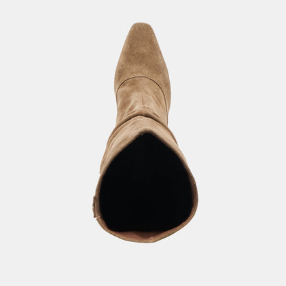 Lousa Olive Suede Wide Calf Boots Dolce Vita