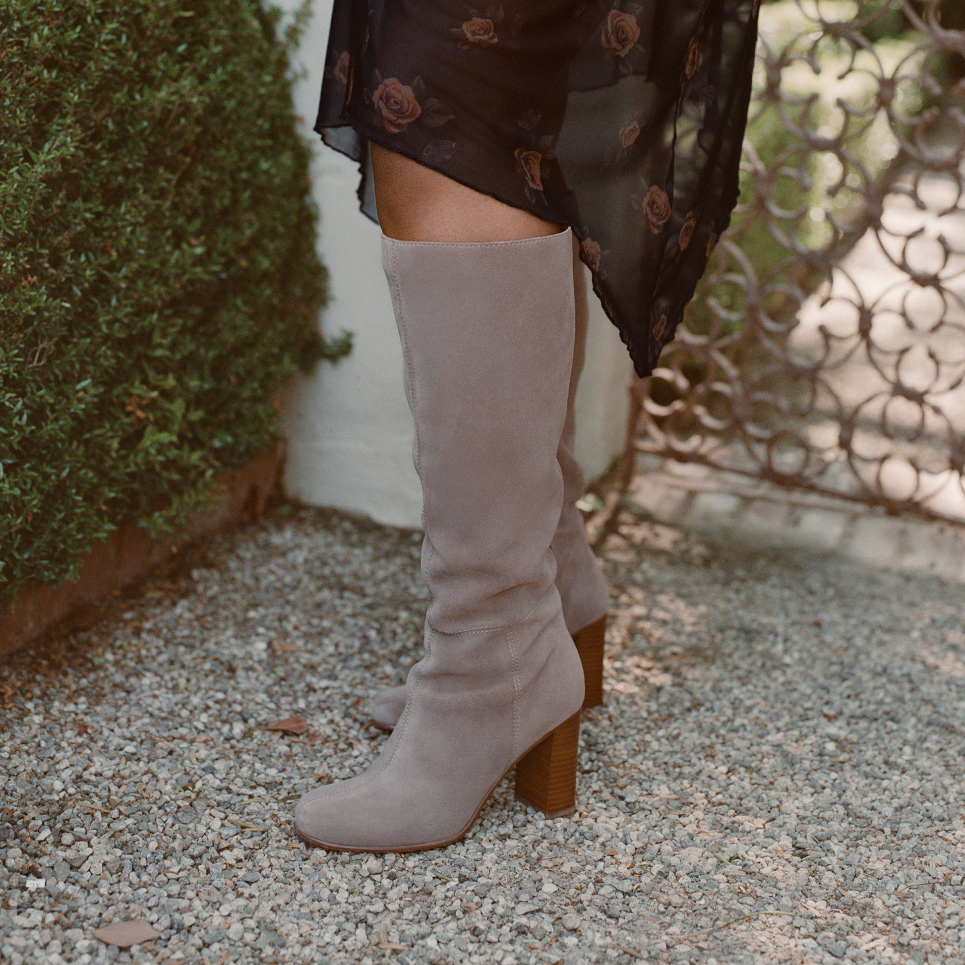 Hudsin Wide Calf Barley Suede Boots Dolce Vita