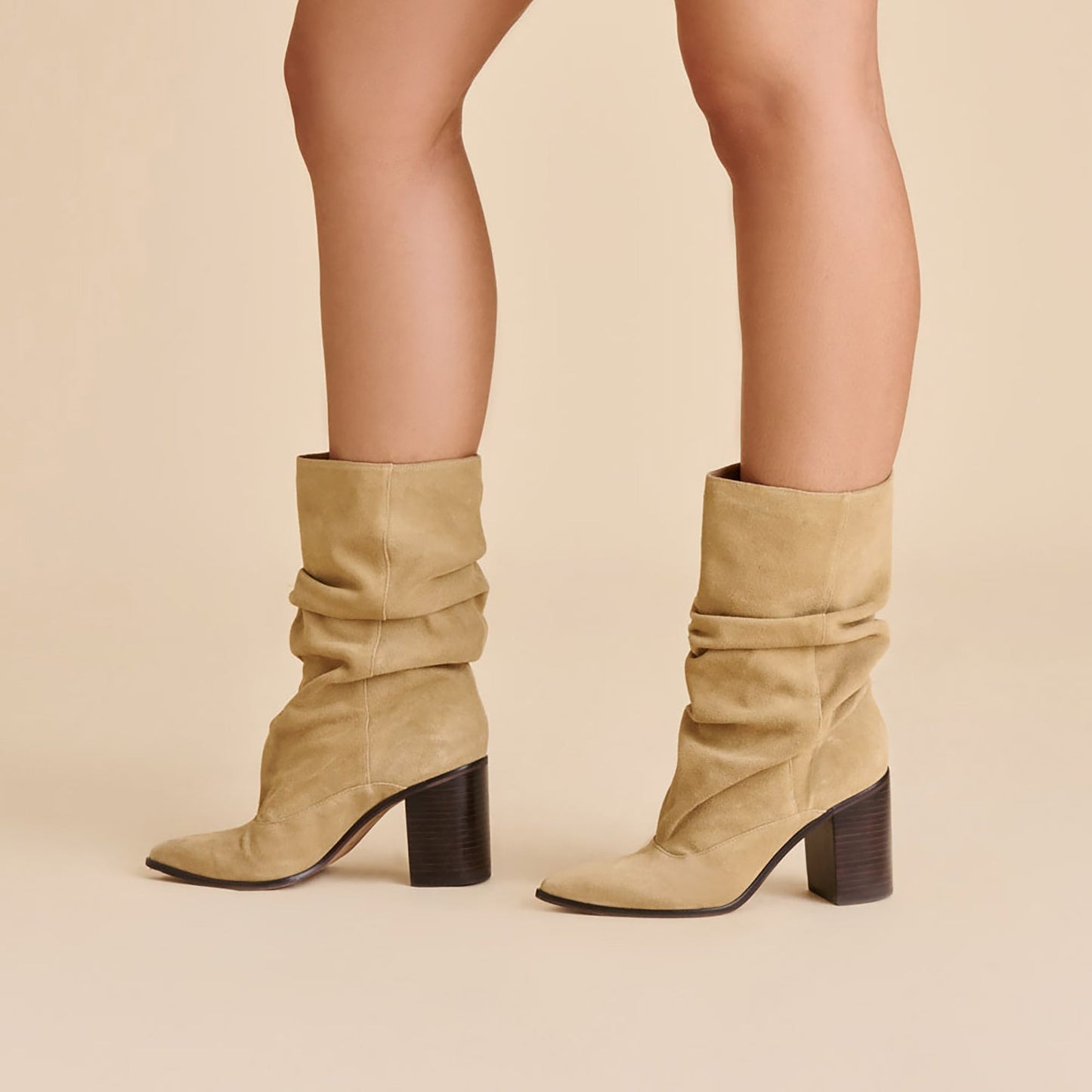 Talina Dk Taupe Suede Boots Dolce Vita
