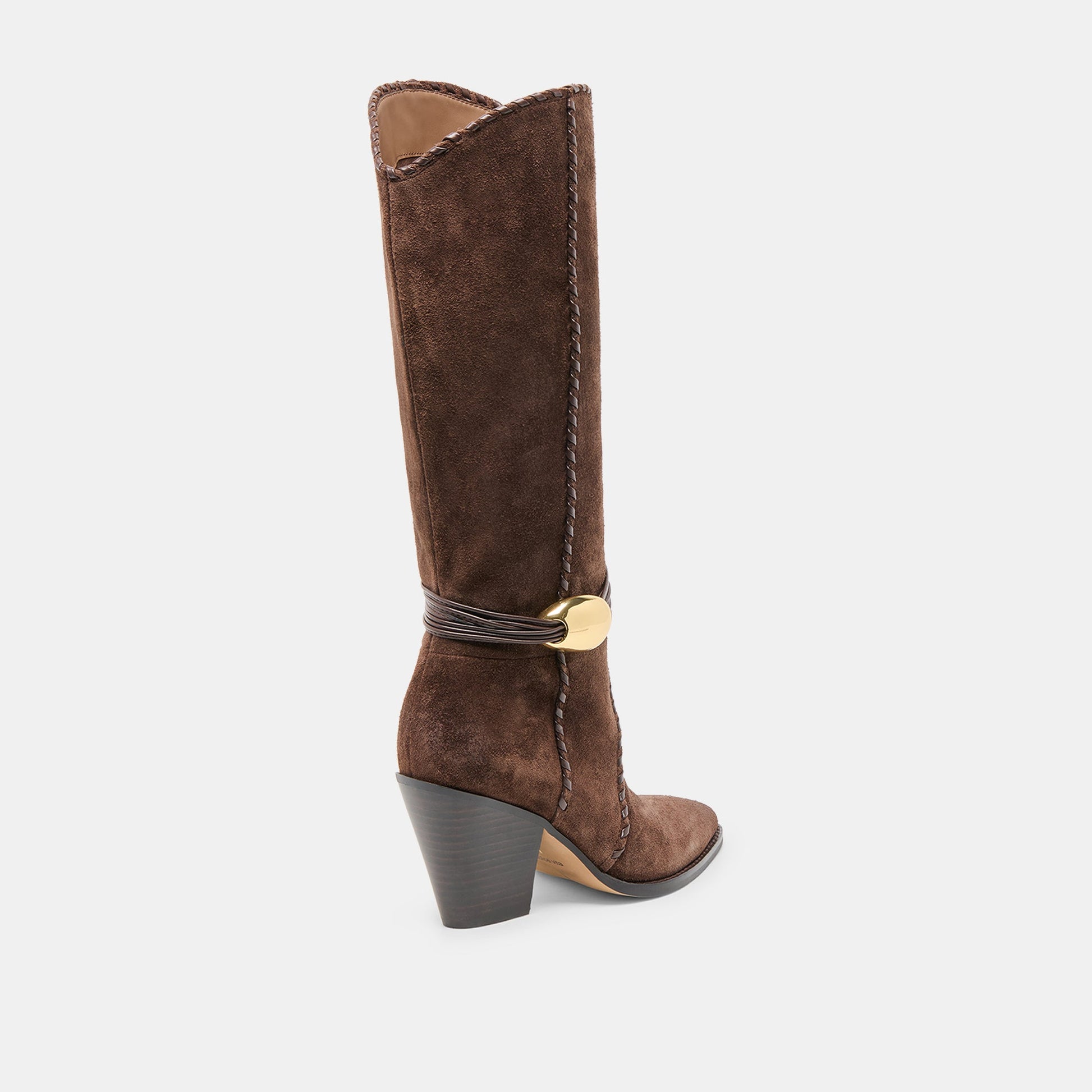 Jody Dk Brown Suede Wide Calf Boots Dolce Vita
