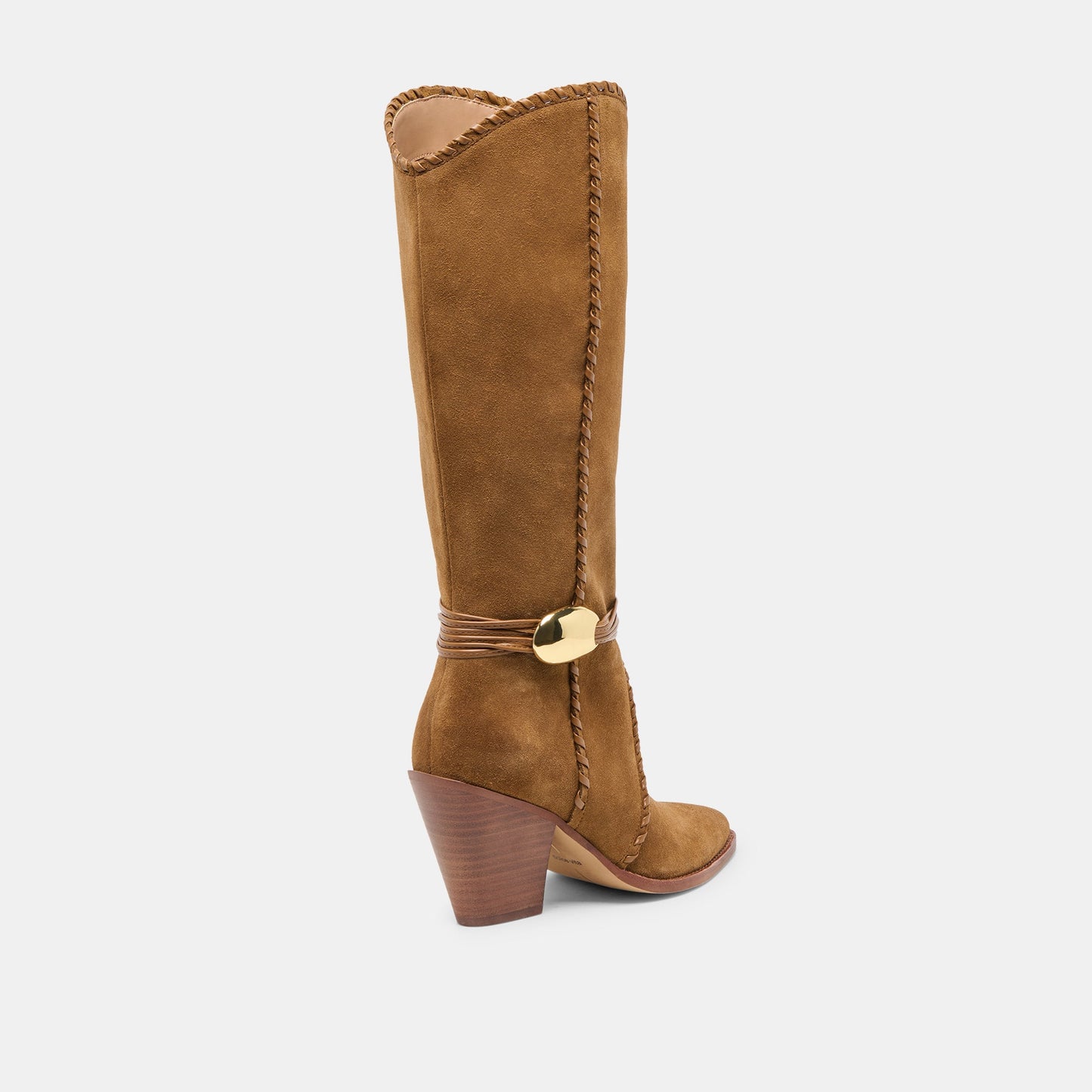 Jody Lt Brown Suede Wide Calf Boots Dolce Vita