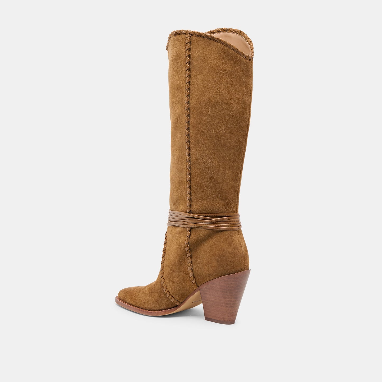 Jody Lt Brown Suede Wide Calf Boots Dolce Vita