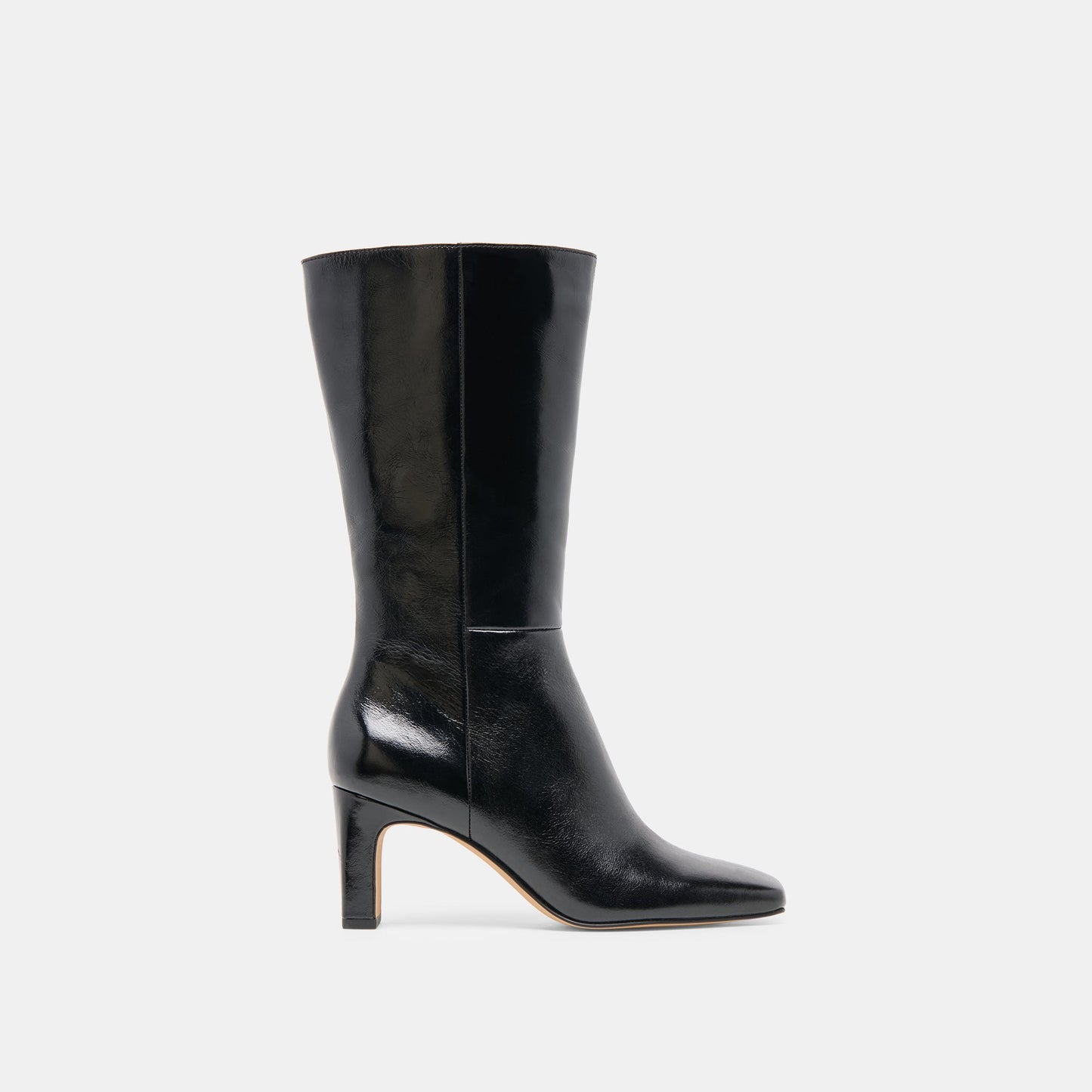 Riggs Wide Calf Black Leather Boots Dolce Vita