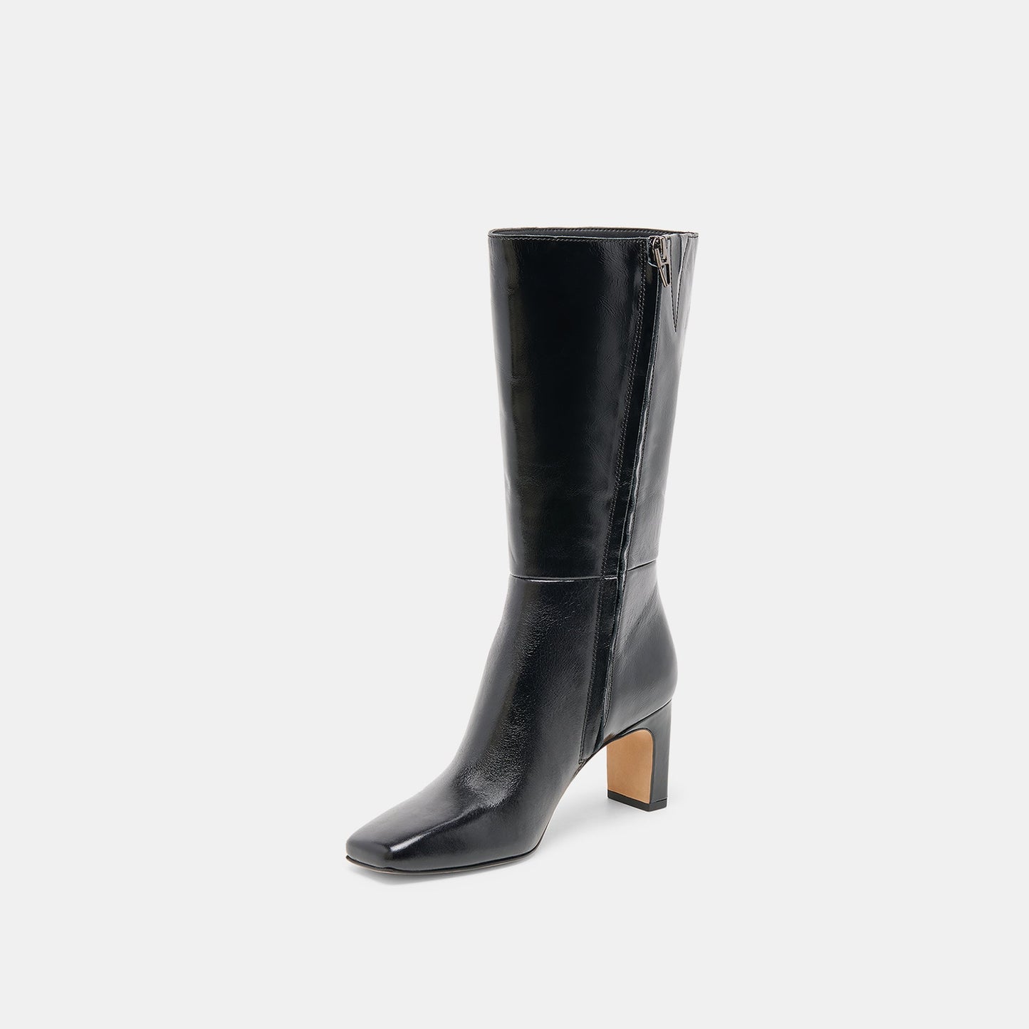Riggs Wide Calf Black Leather Boots Dolce Vita