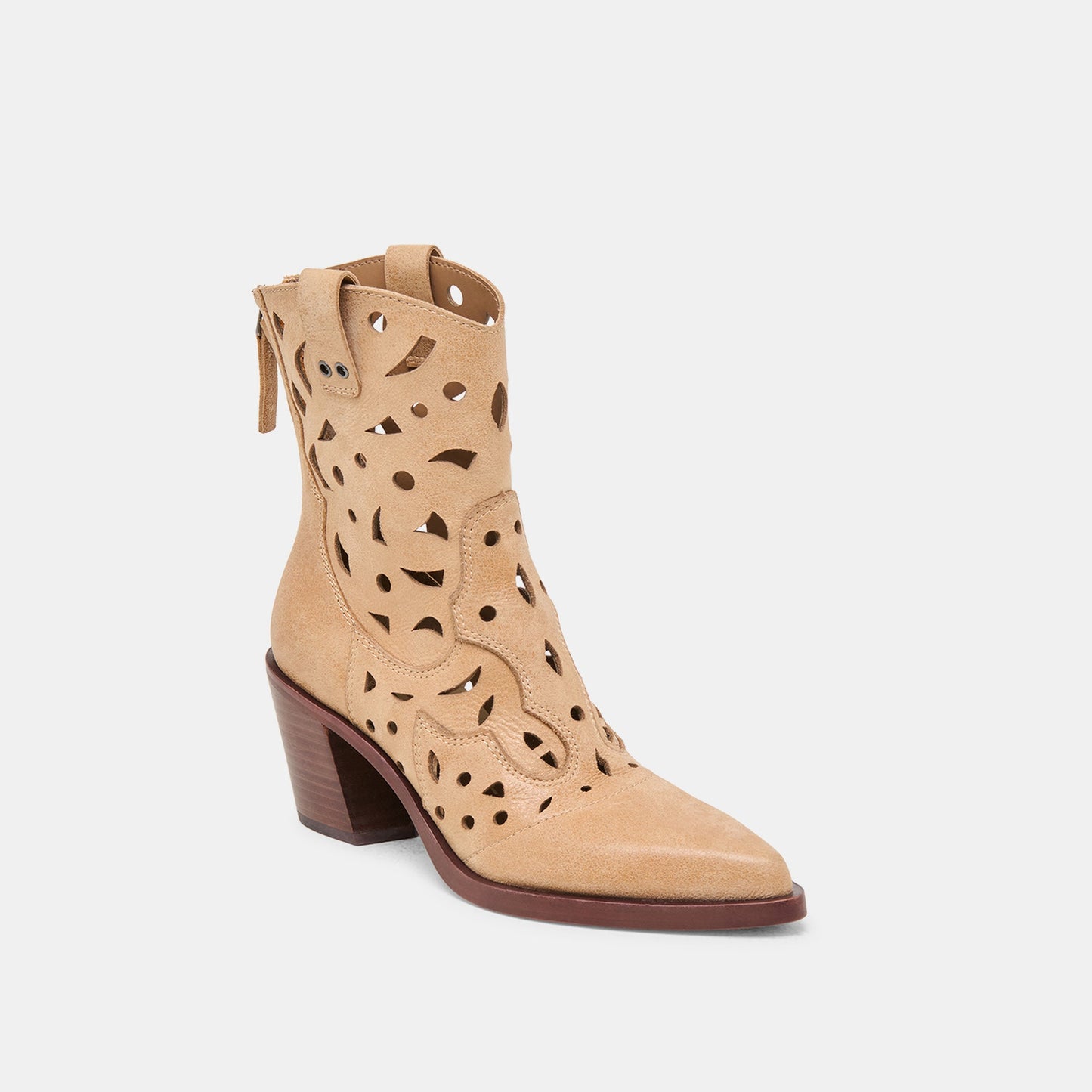Zenobi Camel Distressed Leather Booties Dolce Vita