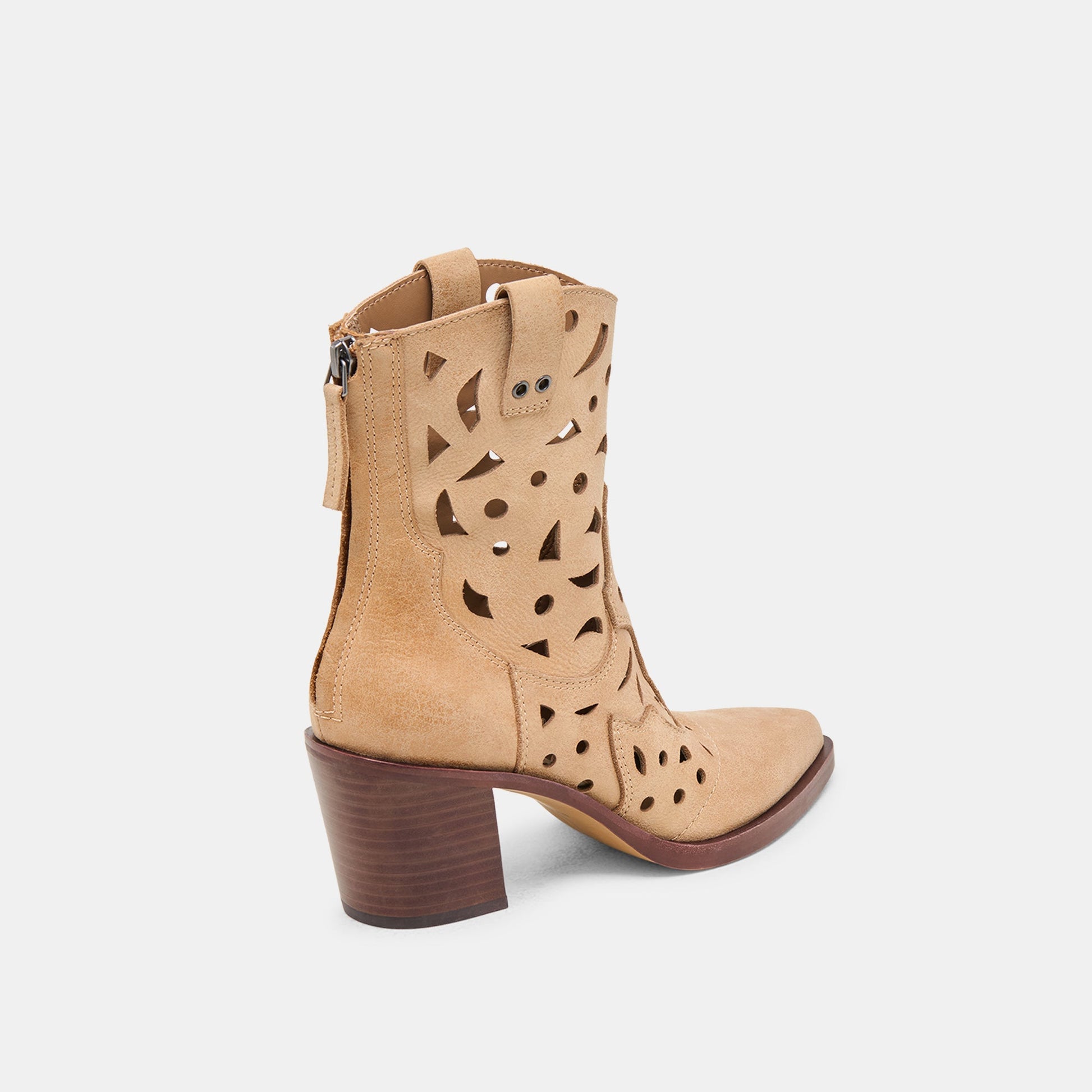 Zenobi Camel Distressed Leather Booties Dolce Vita