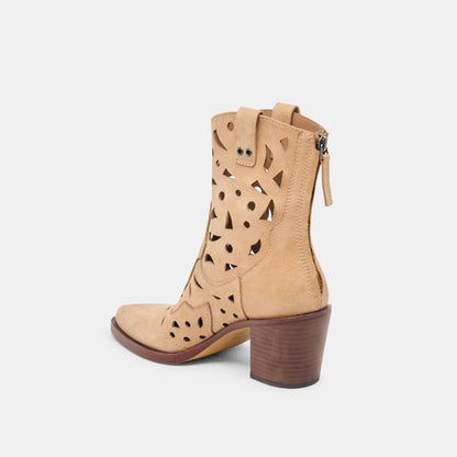 Zenobi Camel Distressed Leather Booties Dolce Vita