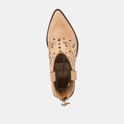 Zenobi Camel Distressed Leather Booties Dolce Vita