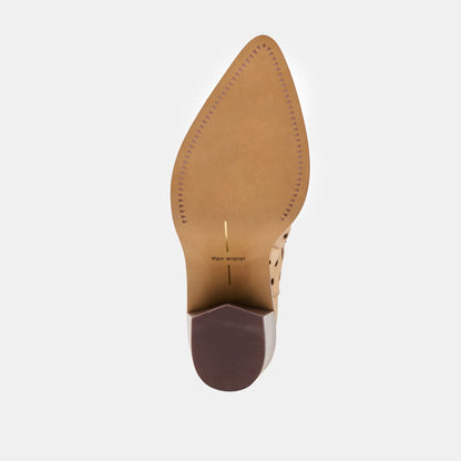 Zenobi Camel Distressed Leather Booties Dolce Vita