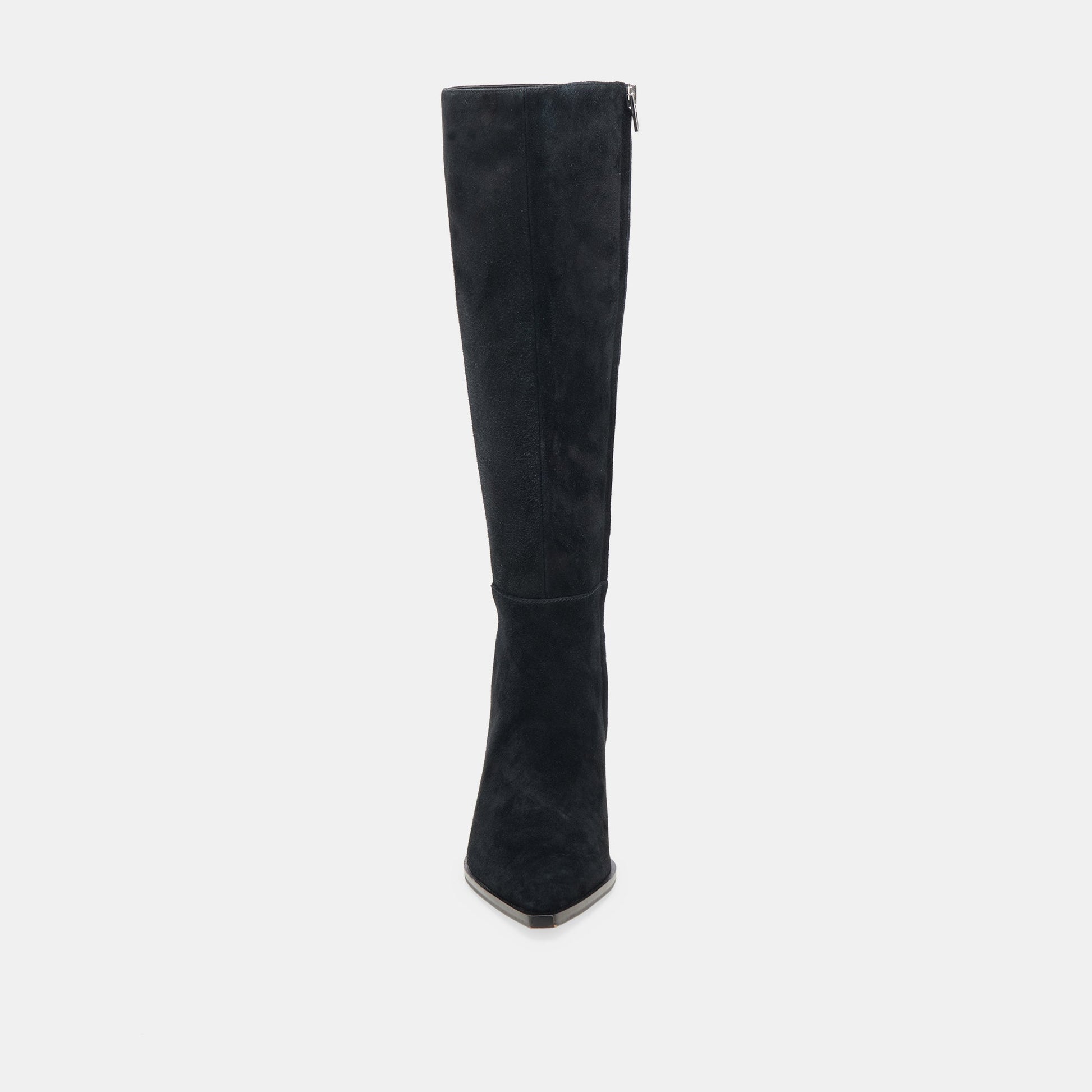 AUGGIE WIDE CALF BOOTS ONYX SUEDE Dolce Vita