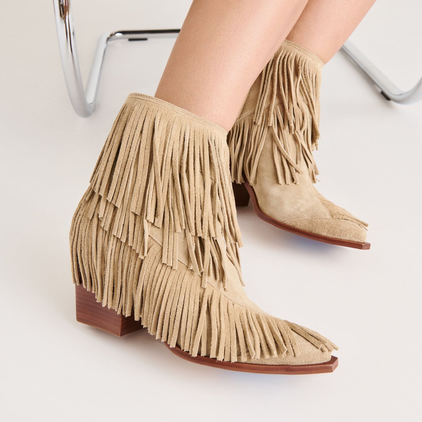 Torey Dk Taupe Suede Booties Dolce Vita