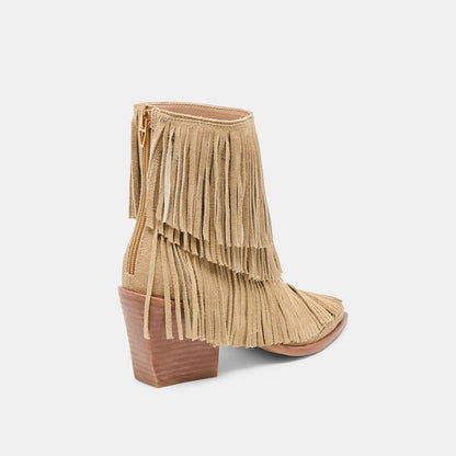 Torey Dk Taupe Suede Booties Dolce Vita