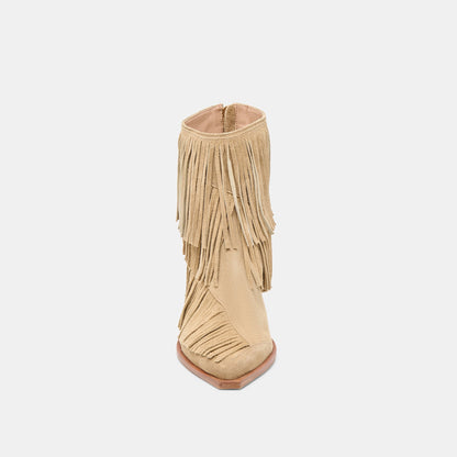 Torey Dk Taupe Suede Booties Dolce Vita