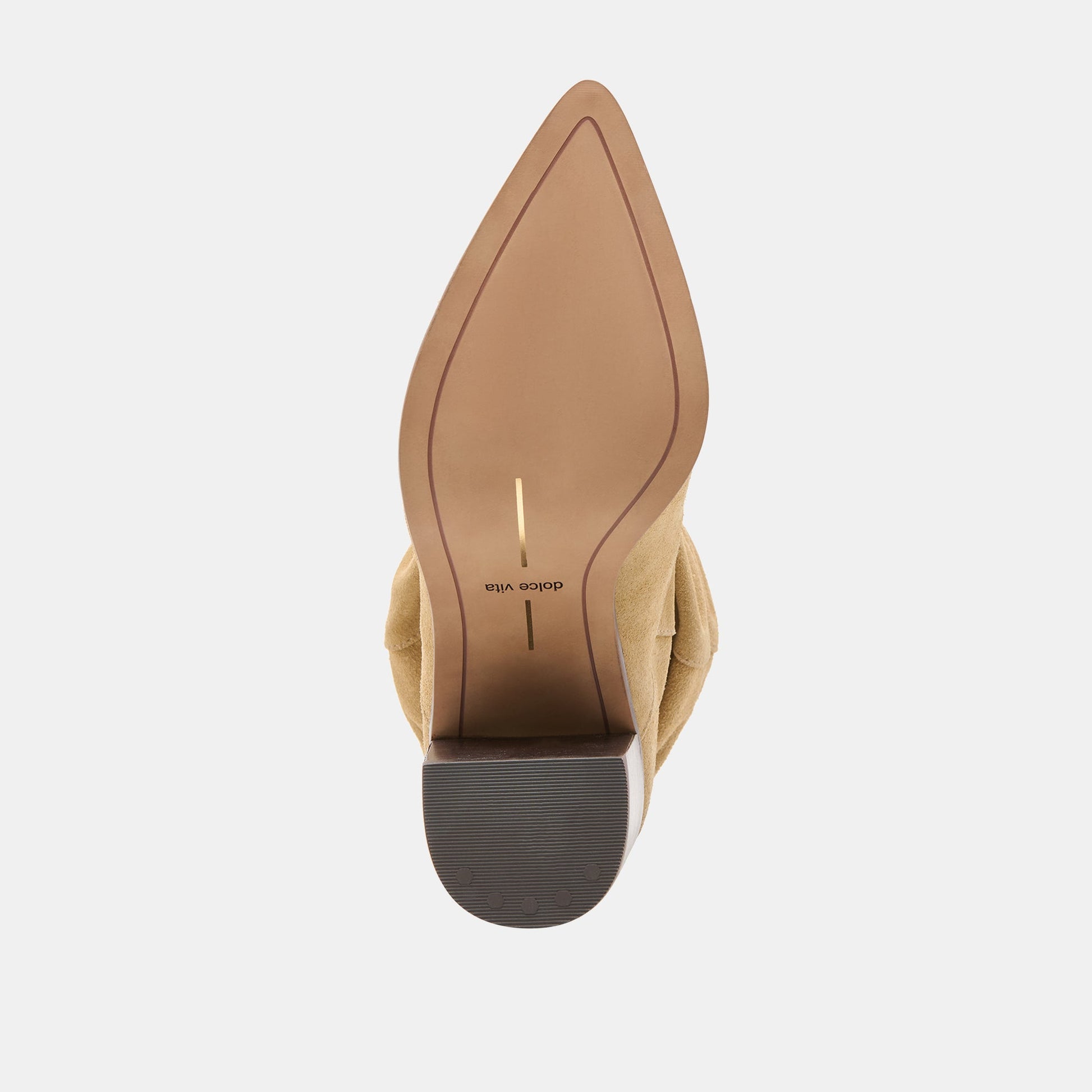 Talina Dk Taupe Suede Wide Calf Boots Dolce Vita