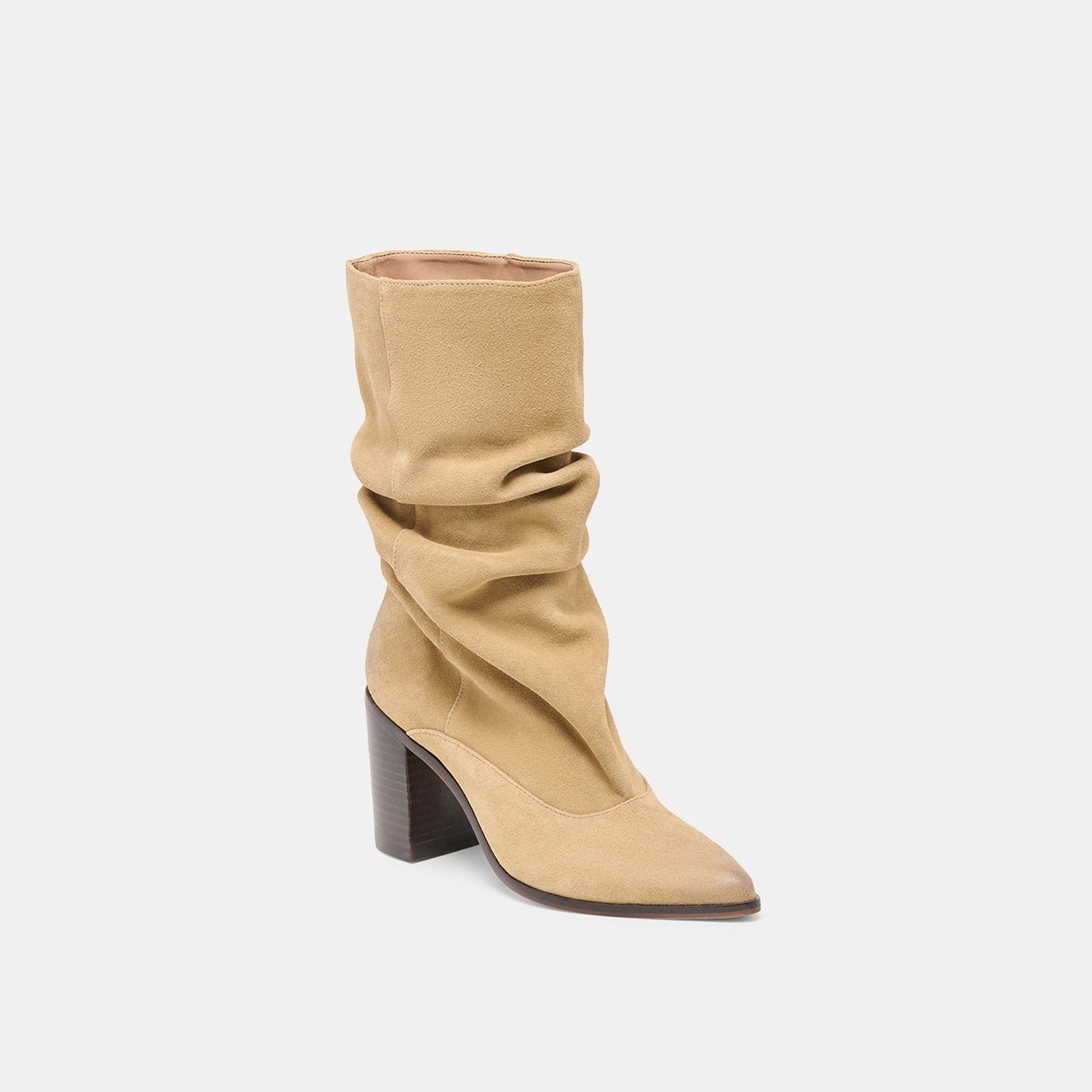 Talina Dk Taupe Suede Wide Calf Boots Dolce Vita