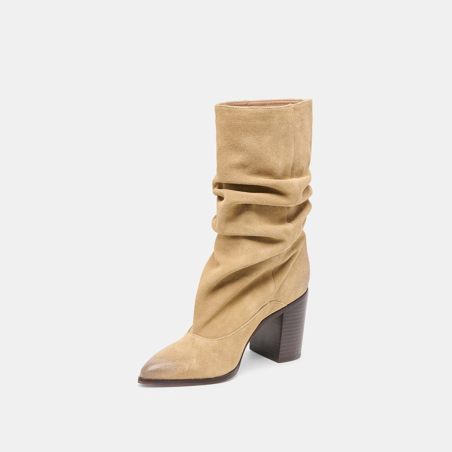 Talina Dk Taupe Suede Wide Calf Boots Dolce Vita