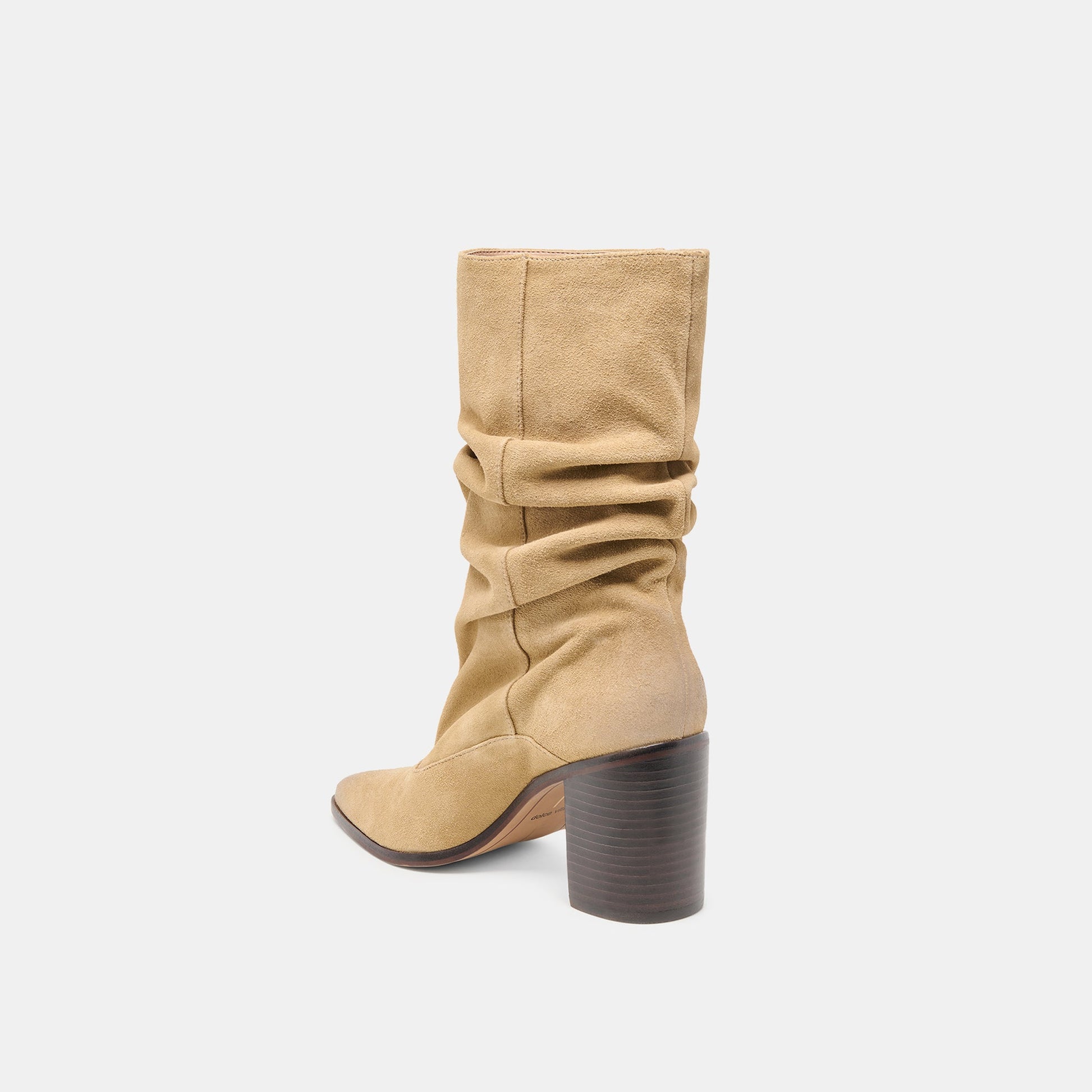 Talina Dk Taupe Suede Wide Calf Boots Dolce Vita