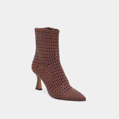 Embry Brown Woven Stella Booties Dolce Vita