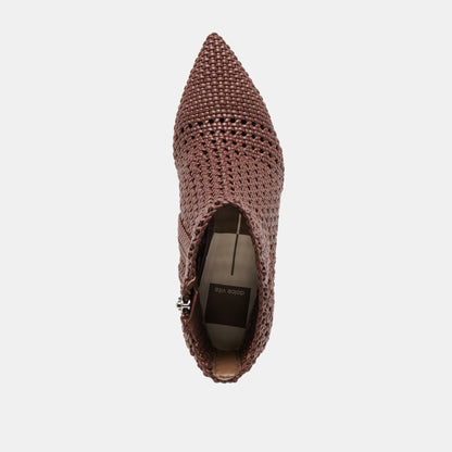 Embry Brown Woven Stella Booties Dolce Vita