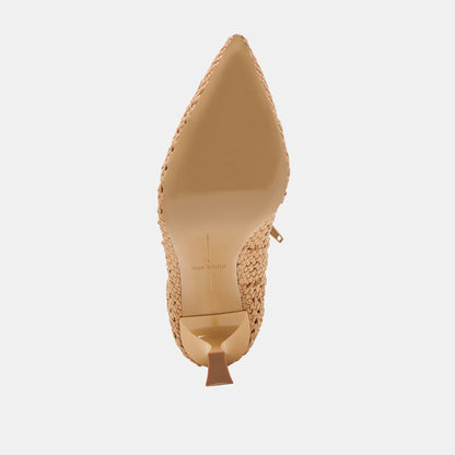 Lonni Tan Woven Leather Booties Dolce Vita