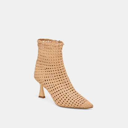 Lonni Tan Woven Leather Booties Dolce Vita